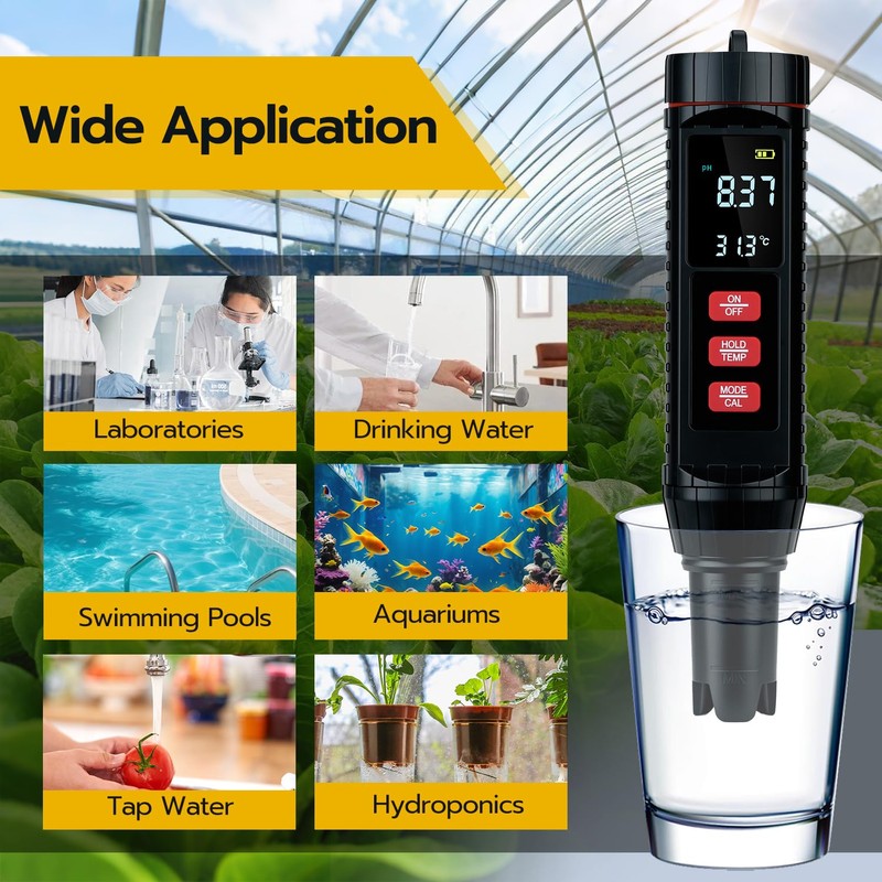 Tolesum 7 in 1 PH Meter Water, OPR/TDS/EC/S.G/Salinity/Thermometer/PH Digital Water