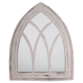 Esschert Design USA WD10 Mirror Gothic, White Wash Finish