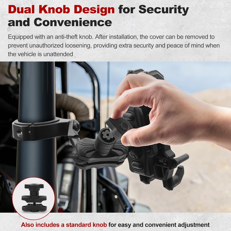 Esploratori UTV Phone Mount, Heavy Duty Aluminum Alloy SXS Cell