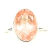 Natural Pink Morganite 925 Solid Sterling Silver Engagement Ring Size