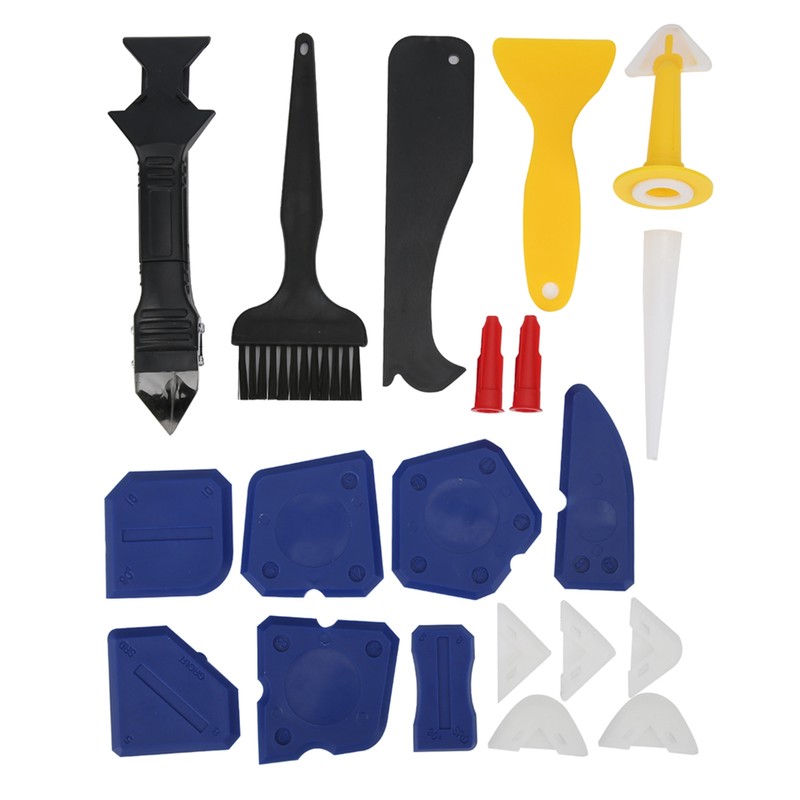 20Pcs Caulking Finisher Tools Glass Glue Scraper Sealing Grouting Caulk