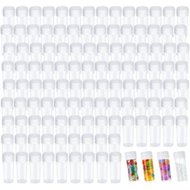 GZcaiyun Pack of 120 5 ml Plastic Sample Bottles, Transparent Small Plastic Bottle with Lid for Liquid Powder Capsules, Solid Granular Items