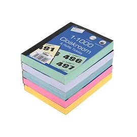 Stationery cloakroom and raffle tickets 1-1000