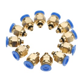 20pcs 6mm Air Tube Quick Connectors Pneumatic Straight Connector Kit Male Air Connector Precision Thread for Air Pipe and Pneumatic Tools (PC6-M5)