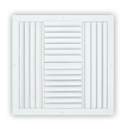 Aluminum 16 x 16 Inch 4-Way Adjustable Air Vent Cover & Deflector for HVAC, Ceiling Vent Covers, Register, Grilles & Vents, AC Vent Covers Ceiling - Improve Airflow in Your Home or Office