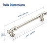 JOY DECOR 10 Pack 5 Inch Brushed Satin Nickel Kitchen