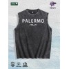 Palermo Italy Graphic Washed Vest US Warehouse 3 Colors Cotton