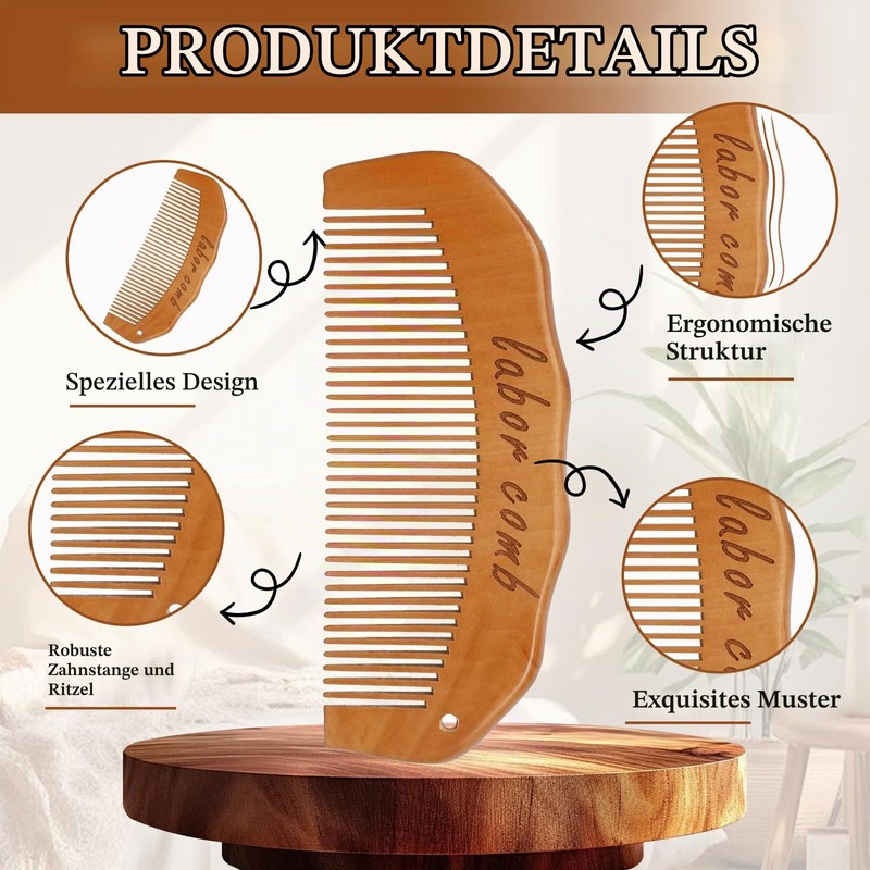 YAOYYG Birth Comb, Wooden Comb, Pregnancy Gift