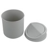 Fiazony Plastic Desktop Mini Trash Can with Swing Lid, Grey