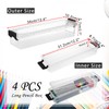BTSKY 4 Pack Clear Storage Containers Pencil Boxes - Multi-functional