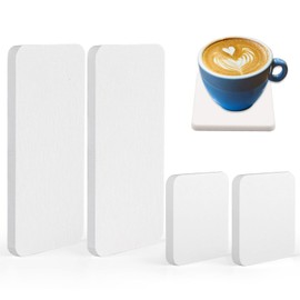 Set of 4 Diatomite Coasters, Diatomite Absorbent Coasters, Diatomite Coasters, for Hand Soap, Cups, Toothbrushes, Soaps, Cosmetic, Water-Absorbent Diatomite Coasters (White)