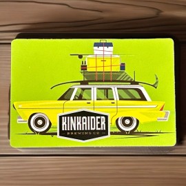 Kinkaider Brewing Company Sticker decal craft Beer Lincoln Nebraska NE Wagon 3”