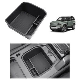 GAFAT Compatible with Land Rover Defender 90 110 2020-2024 2025 Centre Console Storage Box, Defender 110 L663 Armrest Organiser Trays, with Non-Slip Mats, Defender Accessories