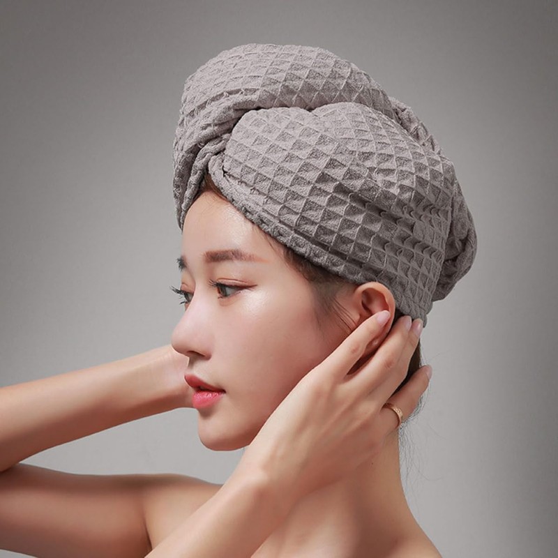 Gadpiparty Toalla Rápido Microfibra para 2 Envolver el Piezas Cabello