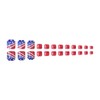 24Pcs 4th of July Press on Toenails Short Square Fake