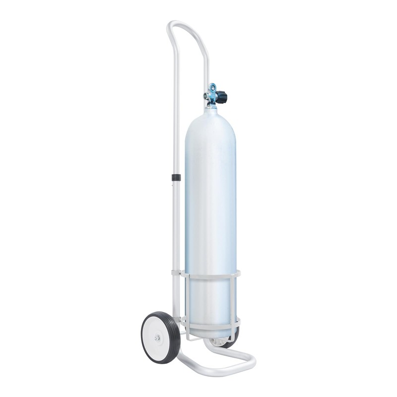 2 PCS Oxygen Cylinder Cart, Portable Rolling Oxygen Tank Cart