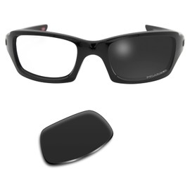 SOLODAD Replacement Lenses for Oakley Fives Squared OO9238 Sunglasses Polarized-Carbon Black