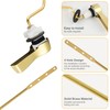 Hibbent Universal Metal Side Mount Toilet Handle Replacement Kit, Brass