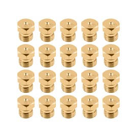 Aupoko M6 x 0.75 mm/0.5 mm Brass Jet Nozzle, Pack of 20 LP Gas Conversion Kit for Propane LPG Natural Gas Pipe, Water Heater, DIY Burner Parts