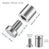 LuckIn 8 Pack Standoff Screws for Acrylic (3/4 in. Dia
