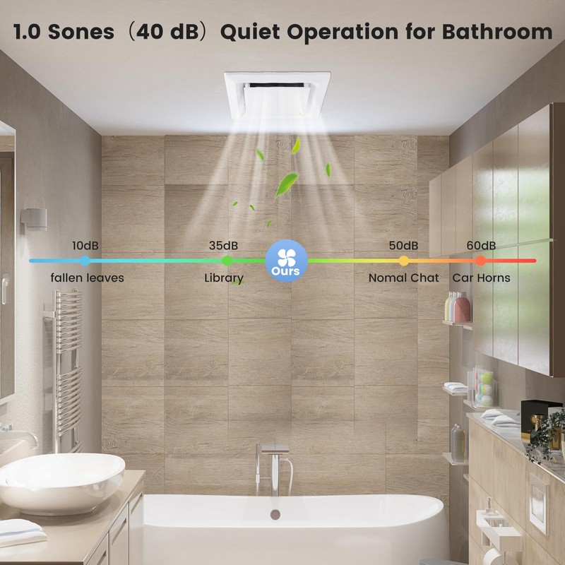 Roodike Bathroom Exhaust Fan for Ceiling Mount, Household Bath Vent