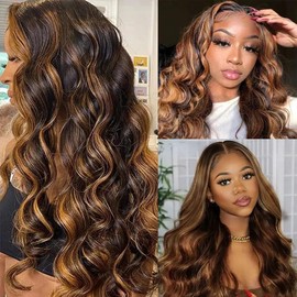 28 28 28 inch P4/30 Human Hair Bundles Brown Body Wave Bundle Ombre Highlight Human Hair 3 Bundles Honey Blonde Bundle