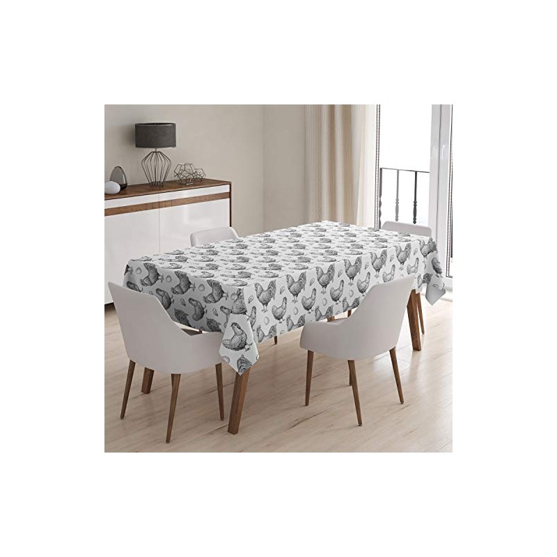 Q-Beans Mantel decorativo rectangular [Tamaño: 60 x 84 pulgadas], mantel