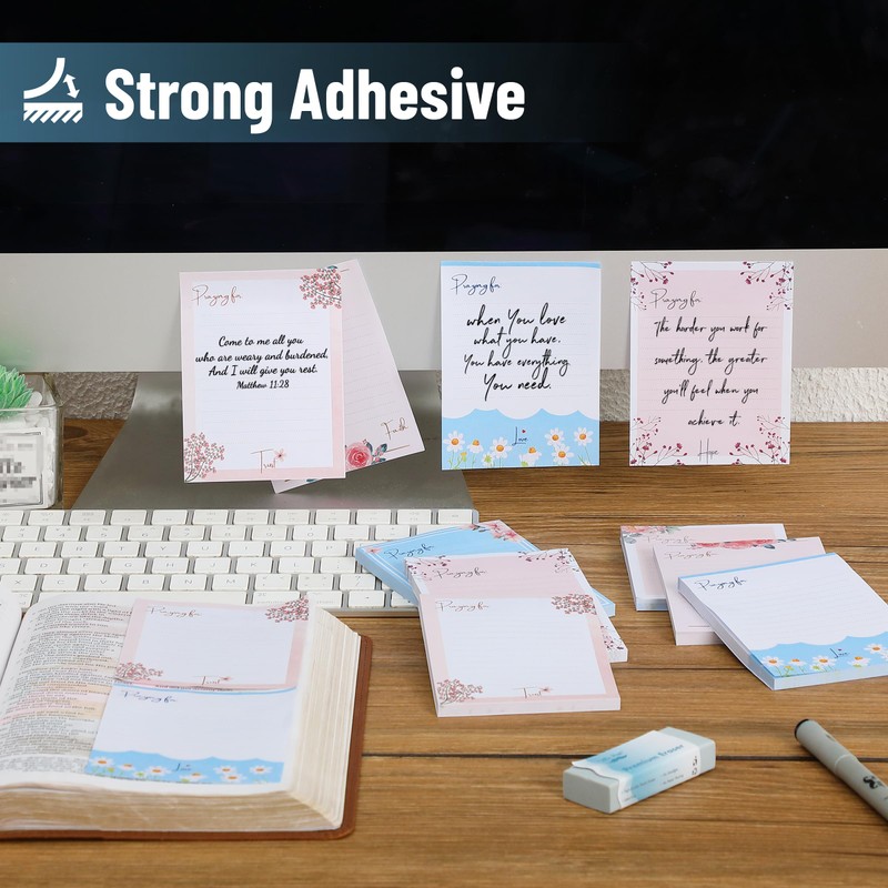 Mr. Pen- Lined Sticky Notes, 3”x4”, 6 Pads, Floral Sticky