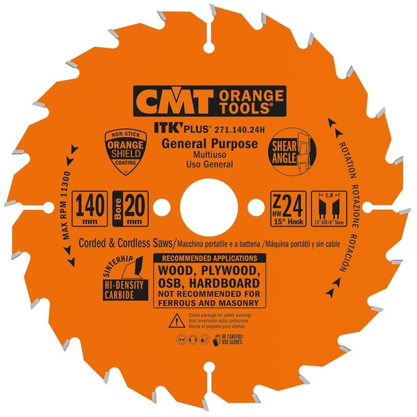 CMT ORANGE TOOLS 271.140.24H Circular Saw Blades Ultra ITK HW