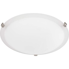 Capital Lighting 2826FF-SW Alan Modern Soft White Glass Flush Mount Ceiling Light, 3-Light 180 Total Watts, 5" H x 16" W, Brushed Nickel