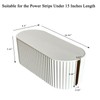 Nineween White Cable Management Box, Plastic Cable Box Organizer with