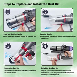 SWAZVAC - cubeta de repuesto para aspiradora Dyson V11, V15, SV14, SV15, SV22, recipiente