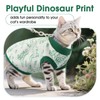 DENTRUN Sleeveless Cat Vest with Dinosaur Print, Breathable Ultra-Soft Dralon
