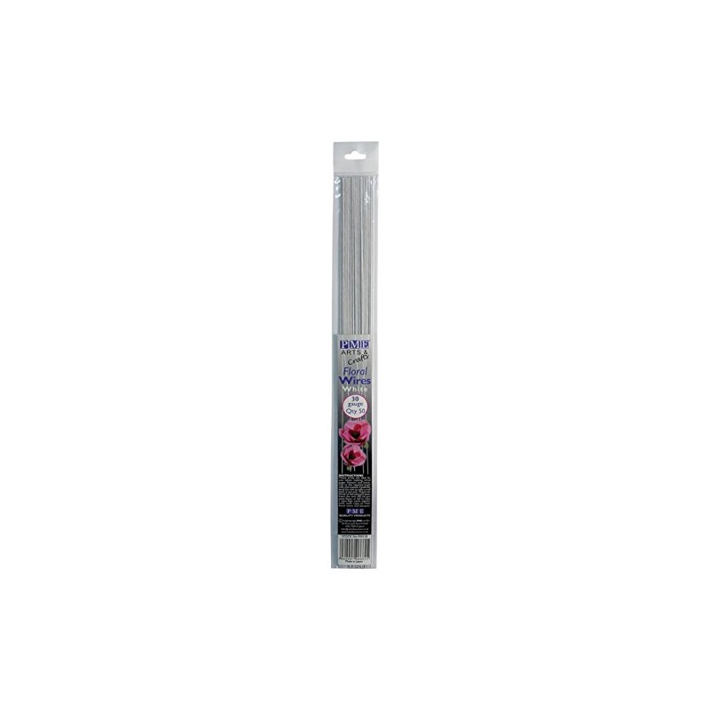 PME Sugarcraft Floral Wires White 30 Gauge, 36 cm, Pack