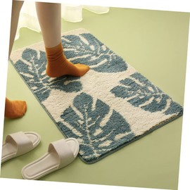 Ciieeo 1Pc Absorbent Slip Bathroom Mat with Design Floor Rug for Home Use Non Slip Kitchen Foot Pad Machine Washable for Bathroom Entrance