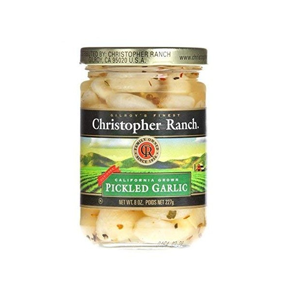 Christopher Ranch PICKLED GARLIC – Famous Award Winning Heirloom Garlic – 8 Oz - 10 PACK