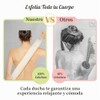 Esponja de lufa natural para la espalda, exfoliante corporal, exfoliante