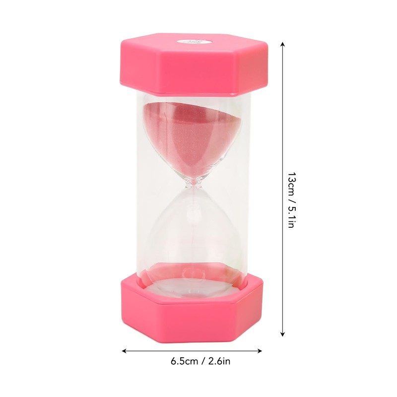 2pcs Hexagonal Hourglass 15 Minutes Learning Sand Timer Portable Plastic