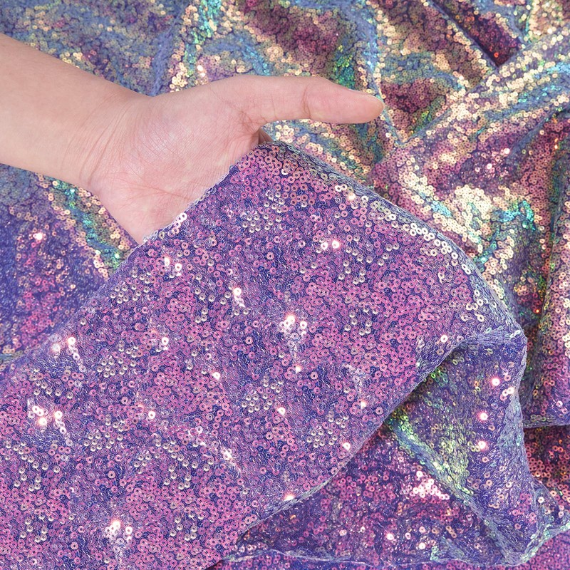 Iridescence Sequin Tablecloths Shiny Mermaid Tablecloth Rectangle Fabric