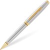 Coventry Ballpoint Pen - Polished Chrome with Gold Tone Appointments