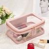 Aveniee - Bolsa de maquillaje transparente para mujer, bolsa de