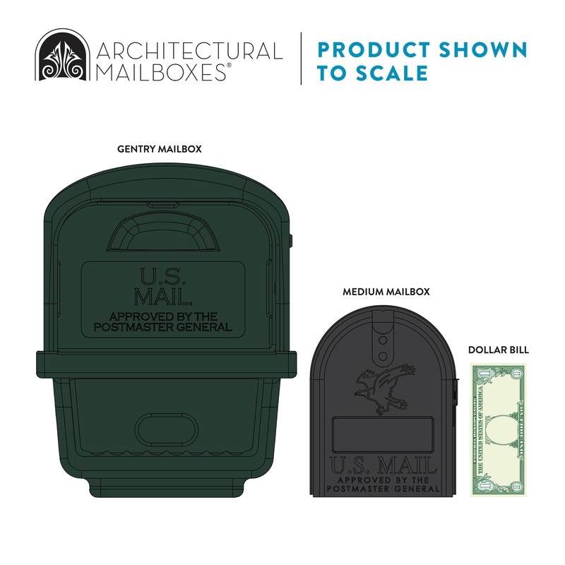 Architectural Mailboxes Gentry Plastic, Dual Access, Mailbox and Post Kit,