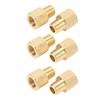 6PCs Brass Pipe Fitting Adapter 1/8 BSPT Female NPT Vehicle