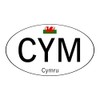 CafePress Car Code Wales White Oval Car Bumper Sticker