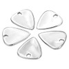 5 Pcs Metal Pick Plectrum for Guitar Musical Instruments Accessory(Silver)