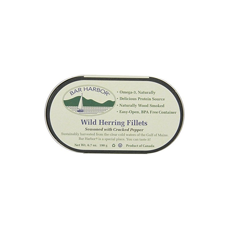Bar Harbor Wild Herring Fillets with Cracked Pepper, 6.7 oz.