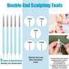 Clatoon 10Pcs Silicone Clay Sculpting Tool, Modeling Dotting Tool &
