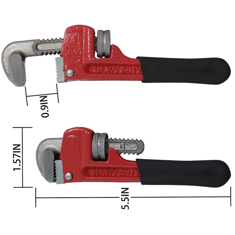 Small Pipe Wrench, 6 Inch Adjustable Plumbers Wrench Mini Plumbing