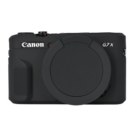 Easy Hood G7X Mark II Case, Protective Case for Canon Powershot G7X Mark II Digital Camera, Removable Lens Cover Silicone Sleeve Soft Camera Cover Rubber Protective Body Skin- Black