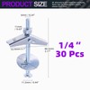 Swpeet 120Pcs 30 Set 1/4 Inch Toggle Bolts and Wing